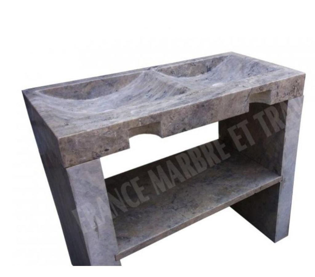  Bouches-du-Rhône Lancon Provence - 13680 - Photos Vivastreet Travertin Gris Silver Evier Meuble 2 Bacs REF 1169