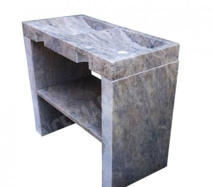 Bricolage - Jardin - Outillage Lancon Provence Bouches-du-Rhône - Photos Vivastreet Travertin Gris Silver Evier Meuble 2 Bacs REF 1169