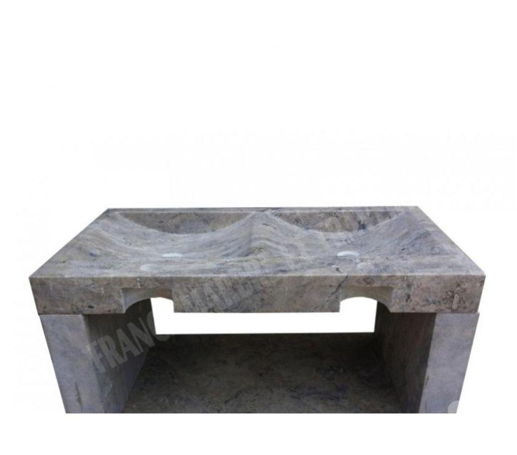  Var Forcalqueiret - 83136 - Photos Vivastreet Travertin Gris Silver Evier Meuble 2 Bacs REF 1169