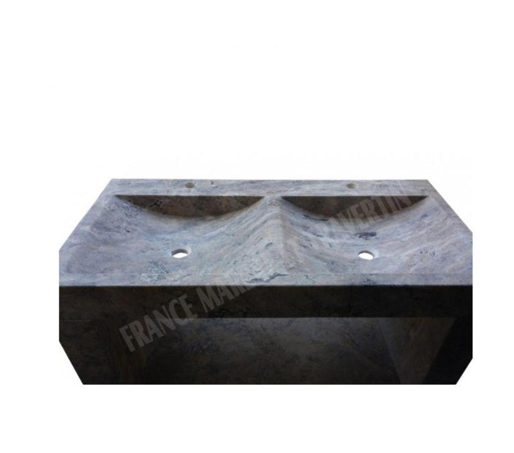  Var Forcalqueiret - 83136 - Photos Vivastreet Travertin Gris Silver Evier Meuble 2 Bacs REF 1169