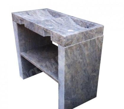 Bricolage - Jardin - Outillage Forcalqueiret Var - Photos Vivastreet Travertin Gris Silver Evier Meuble 2 Bacs REF 1169