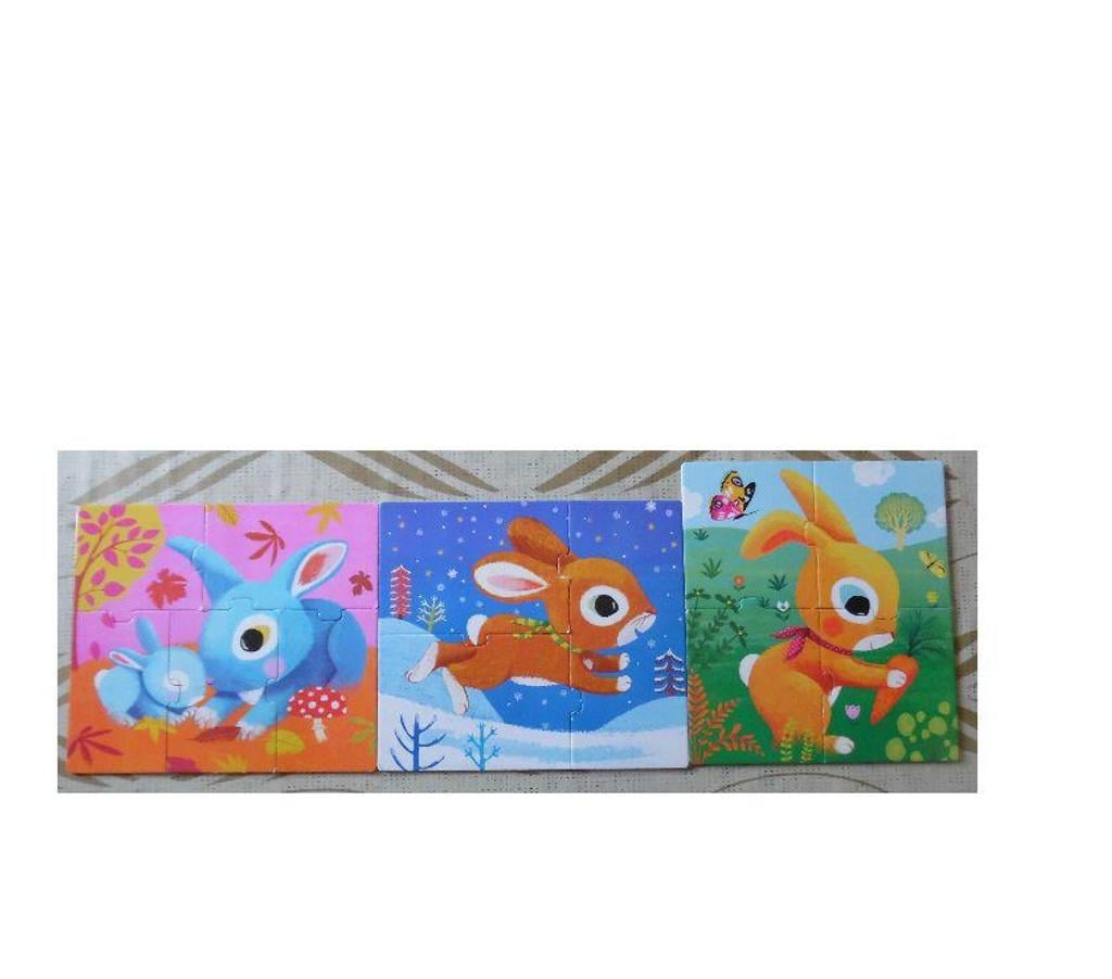 Jeux - Jouets Hérault Castries - 34160 - Photos Vivastreet PRIMO PUZZLE 3 PUZZLES LAPINS SJECO SERVI 2 FOIS COMME NEUF