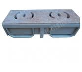 Travertin Classique Grille Rond Rainure + PVC REF 1158