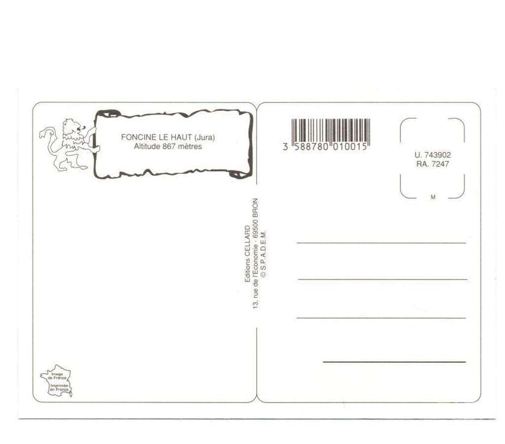 Collection Jura Foncine le Haut - 39460 - Photos Vivastreet Carte Postale Foncine le haut, Jura France - NEUF