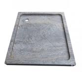 Travertin Gris Silver Bac à Douche 100x90 cm REF 1261