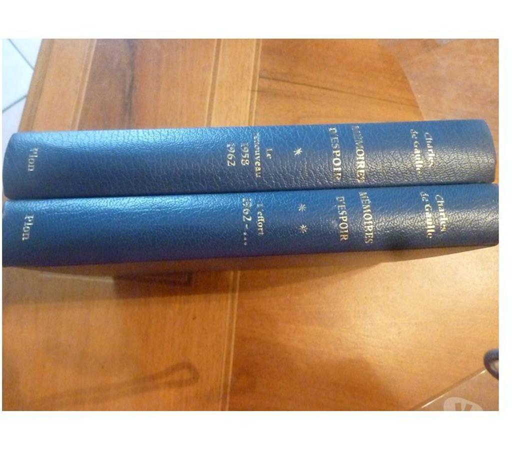 Livres occasion Rhône La Mulatiere - 69350 - Photos Vivastreet Mémoires d'espoir de GAULLE. tomes 1 et 2