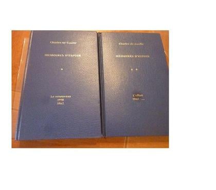 Livres occasion La Mulatiere Rhône - Photos Vivastreet Mémoires d'espoir de GAULLE. tomes 1 et 2