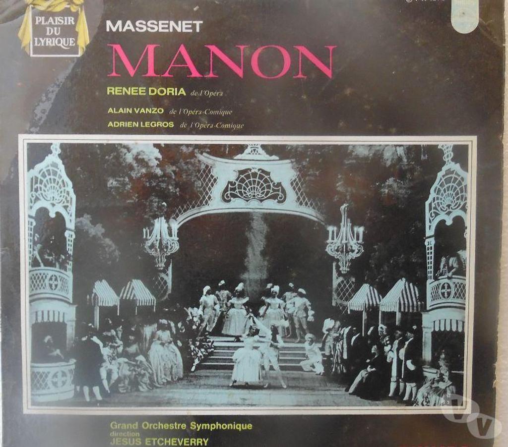 Collection Hérault Castries - 34160 - Photos Vivastreet MANON MASSENET Opéra-comique 33 Tours en très bon état