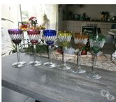6 V. neufs à VIN DU RHIN en CRISTAL BACCARAT ESTAMPILLER