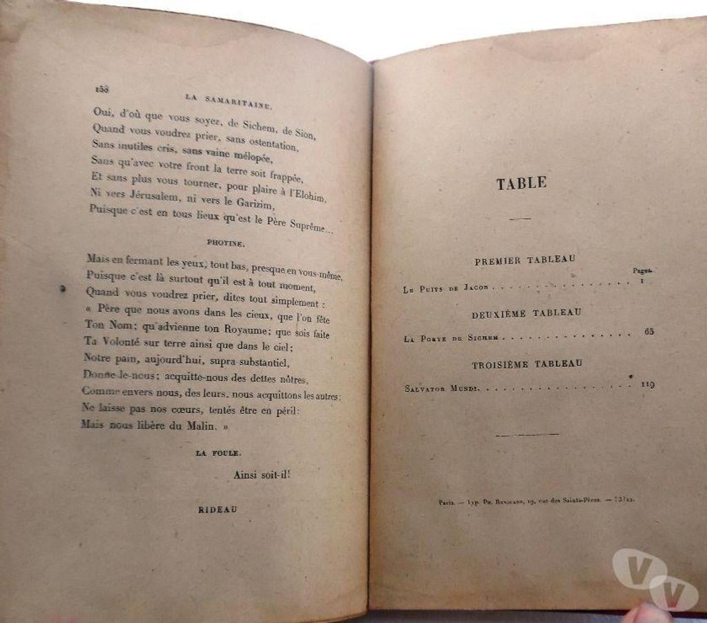 Livres occasion Hérault Castries - 34160 - Photos Vivastreet LA SAMARITAINE EDMOND ROSTAND Évangile en trois tableaux 