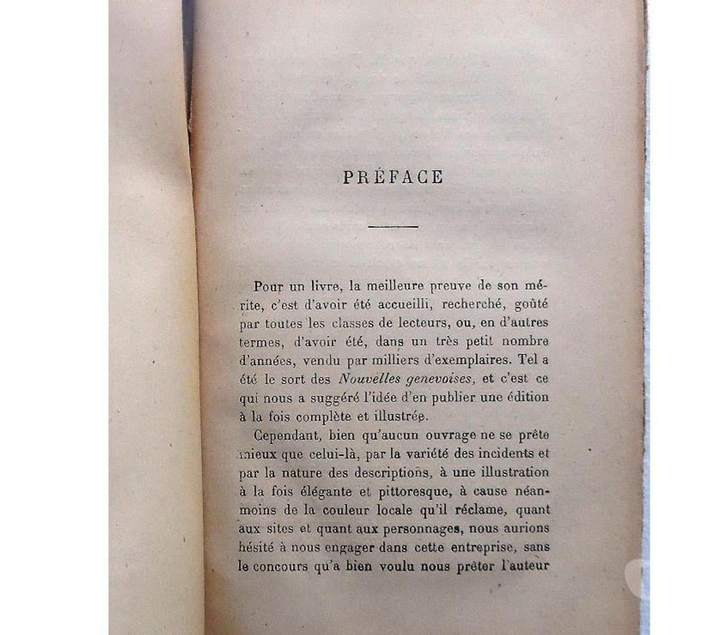 Livres occasion Hérault Castries - 34160 - Photos Vivastreet NOUVELLES GENEVOISES par R.TÖPFFER Illustré d’après l'auteur