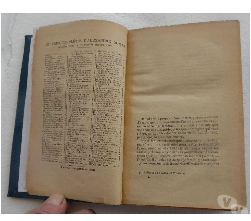 Livres occasion Hérault Castries - 34160 - Photos Vivastreet ALEXANDRE DUMAS - LE COLLIER DE LA REINE – Œuvre complète