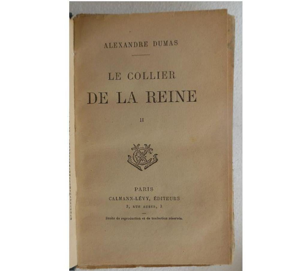 Livres occasion Hérault Castries - 34160 - Photos Vivastreet ALEXANDRE DUMAS - LE COLLIER DE LA REINE – Œuvre complète