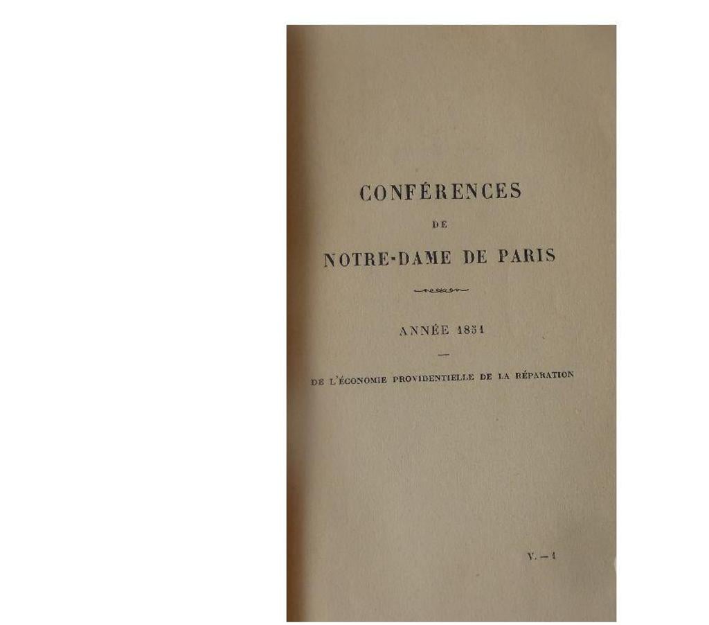Livres occasion Hérault Castries - 34160 - Photos Vivastreet Conférences de Notre-Dame de Paris V Tome cinquième - 1851