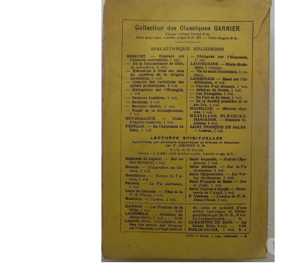 Livres occasion Hérault Castries - 34160 - Photos Vivastreet Conférences de Notre-Dame de Paris V Tome cinquième - 1851