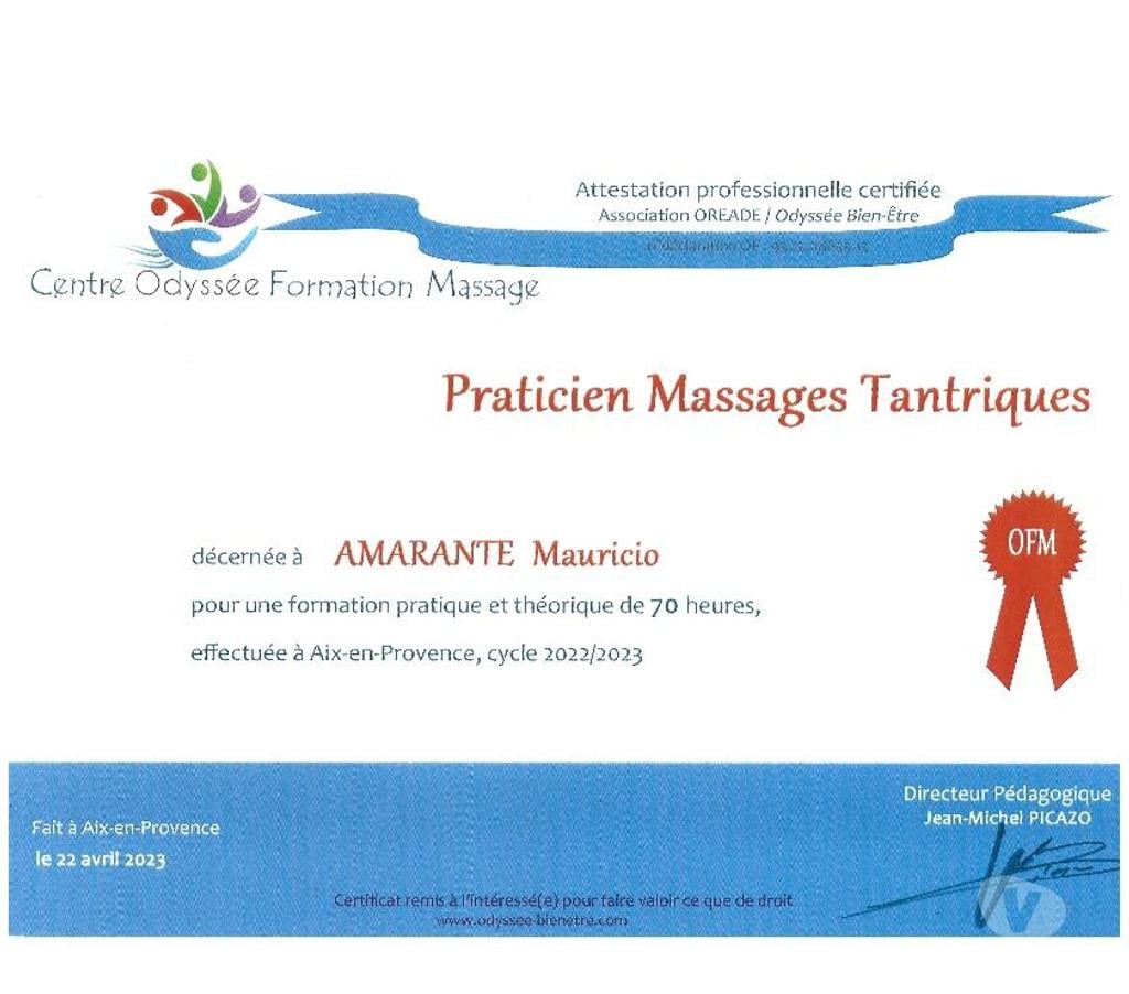 Massages Bouches-du-Rhône Marseille - Photos Vivastreet Massage Tantrique solo, 4 mains et couple.