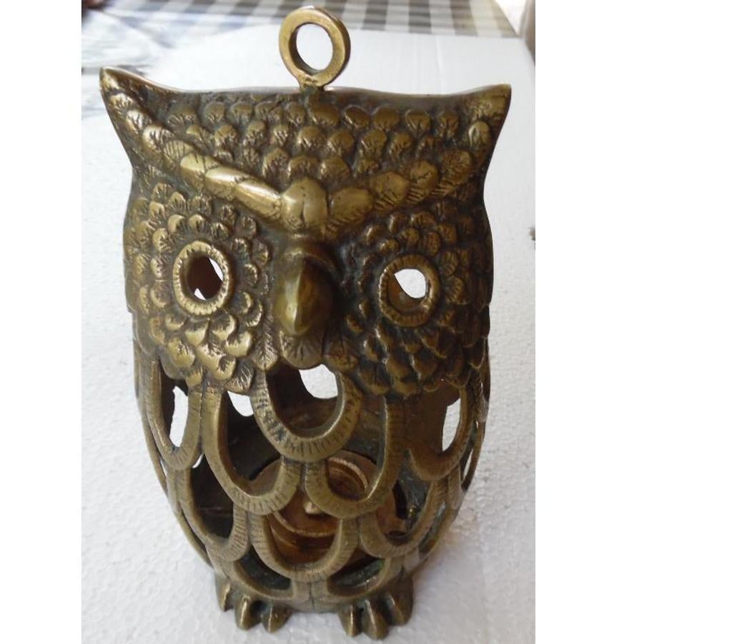 Décoration - art Hérault Castries - 34160 - Photos Vivastreet Hibou Bougeoir photophore ancien en laiton ou en bronze 