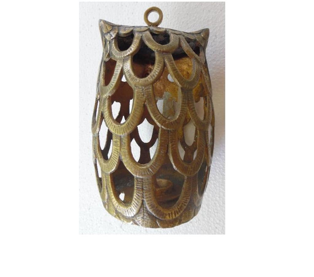 Décoration - art Hérault Castries - 34160 - Photos Vivastreet Hibou Bougeoir photophore ancien en laiton ou en bronze 