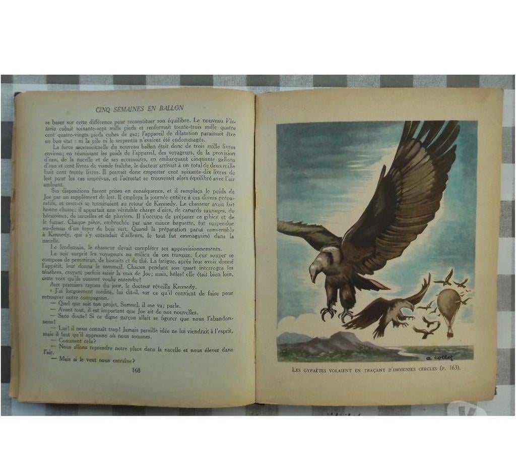 Livres occasion Hérault Castries - 34160 - Photos Vivastreet JULES VERNE CINQ SEMAINES EN BALLON - A RESTAURER 1943