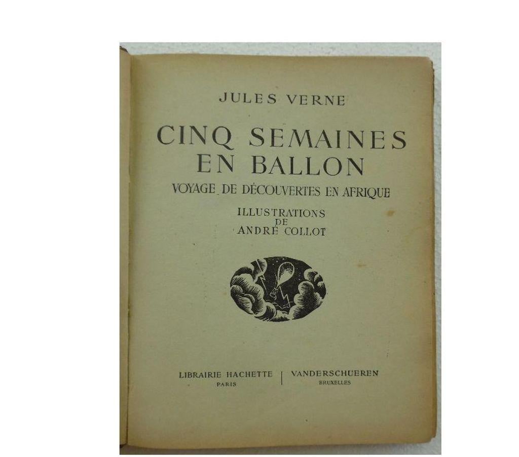 Livres occasion Hérault Castries - 34160 - Photos Vivastreet JULES VERNE CINQ SEMAINES EN BALLON - A RESTAURER 1943