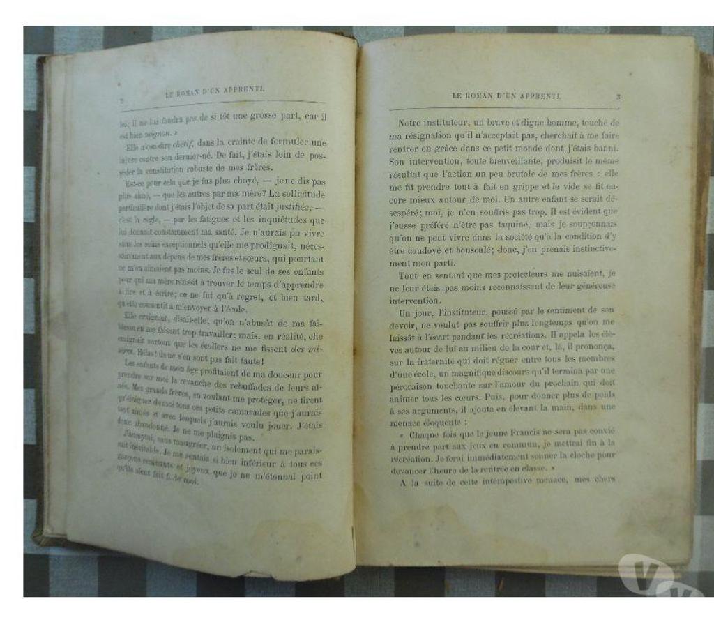 Livres occasion Hérault Castries - 34160 - Photos Vivastreet MINISTERE DE L’INSTRUCTION PUBLIQUE LE ROMAN D'UN APPRENTI 