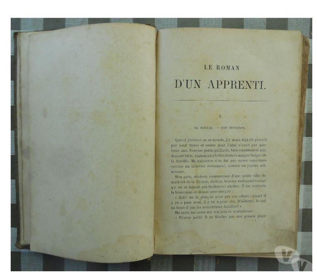 Livres occasion Hérault Castries - 34160 - Photos Vivastreet MINISTERE DE L’INSTRUCTION PUBLIQUE LE ROMAN D'UN APPRENTI 