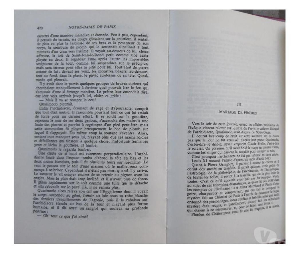 Livres occasion Hérault Castries - 34160 - Photos Vivastreet VICTOR HUGO - NOTRE DAME DE PARIS - Version luxe numérotée