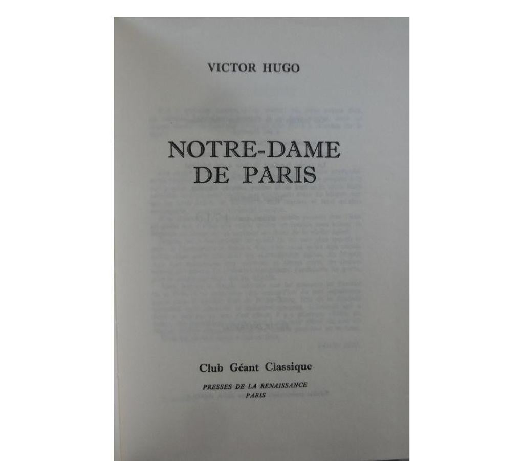 Livres occasion Hérault Castries - 34160 - Photos Vivastreet VICTOR HUGO - NOTRE DAME DE PARIS - Version luxe numérotée