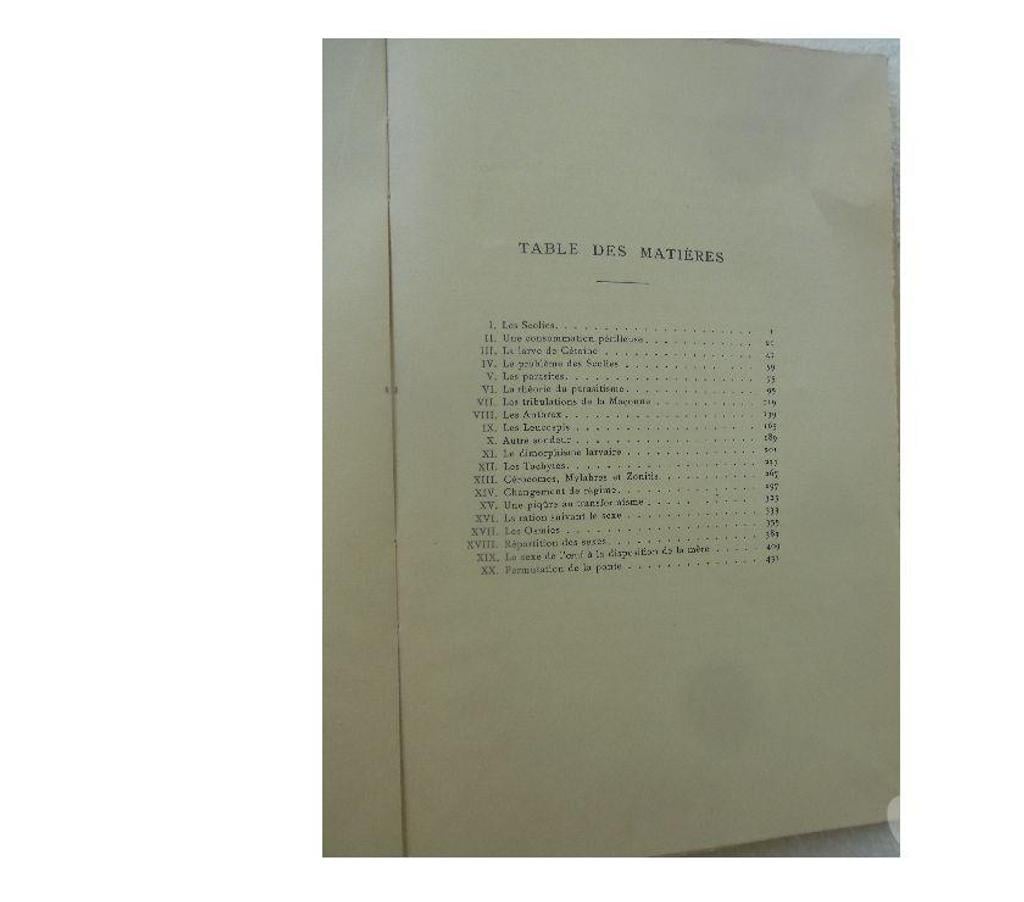 Livres occasion Hérault Castries - 34160 - Photos Vivastreet J.- H. FABRE 3ème série SOUVENIRS ENTOMOLOGIQUES 