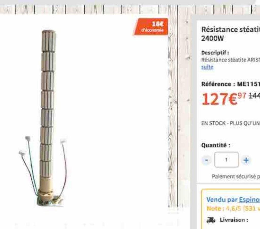 Nord Valenciennes - 59300 - Photos Vivastreet Résistances triphasés pour chauffe-eaux 50 à 200 l 277.1