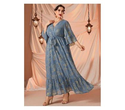 Vêtements occasion Hauconcourt Moselle - Photos Vivastreet Robe Bleue Or SH*** soirée 3XL Curvy ronde forme maison mod