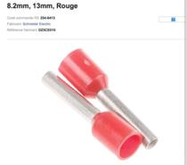 Embouts à sertir isolés Schneider et Legrand 81