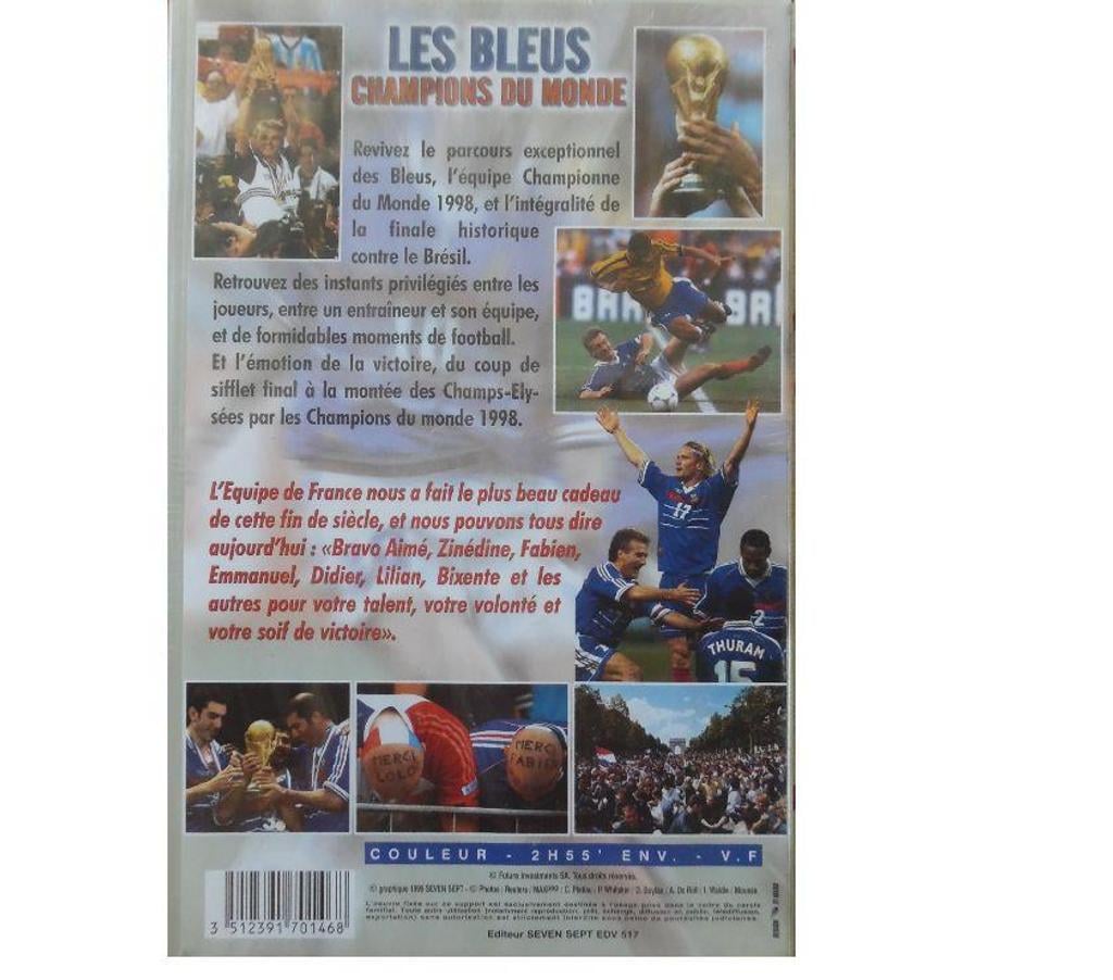 Collection Hérault Castries - 34160 - Photos Vivastreet Cassette vidéo VHS Les bleus champions du monde 1998 neuve 