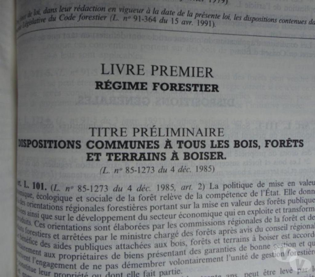 Livres occasion Oise Bornel - 60540 - Photos Vivastreet Code rural et forestier Dalloz