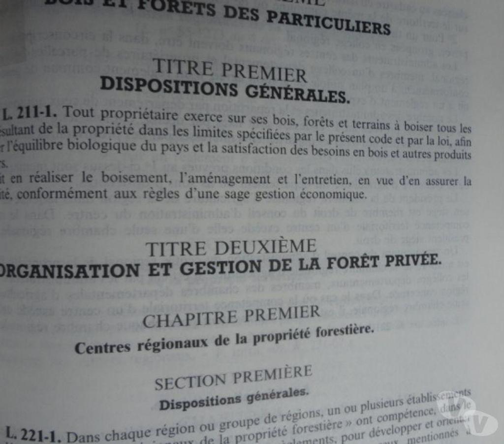Livres occasion Oise Bornel - 60540 - Photos Vivastreet Code rural et forestier Dalloz