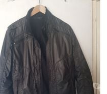 Blouson biker zippé homme marron