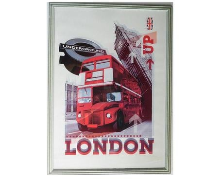 Décoration-Art-Antiquité Castries Hérault - Photos Vivastreet Affiche encadrée de Londres underground bus et Big Ben 