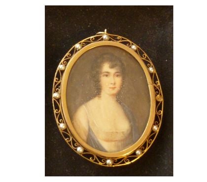 Bijoux d'occasion Maurepas Yvelines - Photos Vivastreet Broche-pendentif ornée d'une miniature début 19 ème siècle