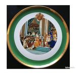 Plat en Gien de 33cm (Sacre de NAPOLÉON).