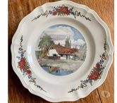 1 assiette creuse en faïence de Obernai-SARREGUEMINES
