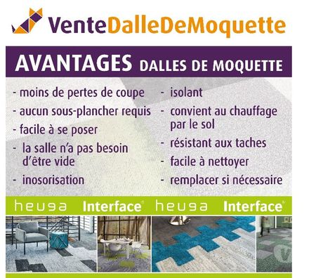 Ameublement & art de la table Nord Lille - Photos Vivastreet Économique! Magasin de dalles de moquette Heuga & Interface
