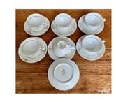 6 Tasses avec sous tasses en Porcelaine du Berry