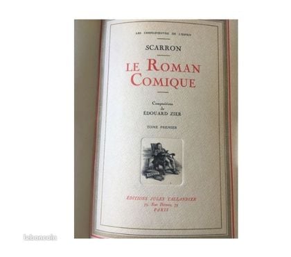 Livres occasion Villejuif Val-de-Marne - Photos Vivastreet Le Roman comique tomes 1 (SCARRON).