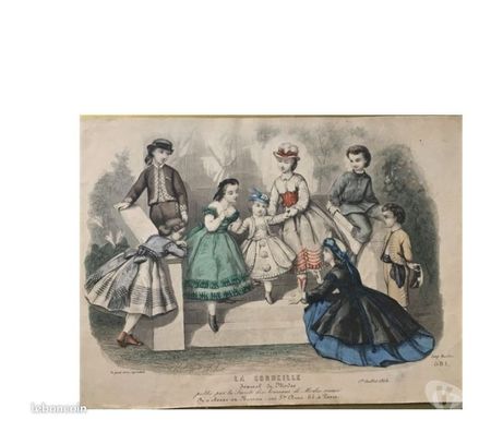 Collection Val-de-Marne Villejuif - 94800 - Photos Vivastreet Gravure de Mode d'enfants endimancher (1864) 