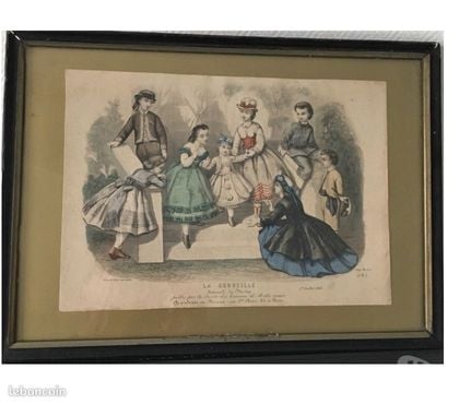 Collection Villejuif Val-de-Marne - Photos Vivastreet Gravure de Mode d'enfants endimancher (1864) 