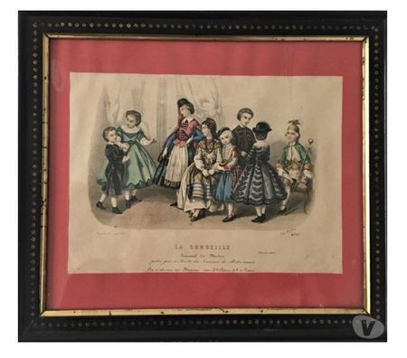 Collection Val-de-Marne Villejuif - 94800 - Photos Vivastreet Belle Gravure de Modes avec enfants (1863)