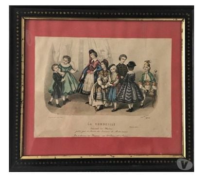 Collections Villejuif Val-de-Marne - Photos Vivastreet Belle Gravure de Modes avec enfants (1863)