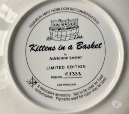Collection Val-de-Marne Villejuif - 94800 - Photos Vivastreet Assiette de collection (Kittens in a Basket) par A.LESTER