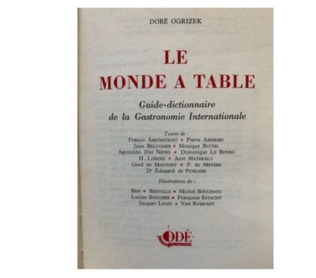 Livres occasion Val-de-Marne Villejuif - 94800 - Photos Vivastreet Livre "Le Monde A Table" édition ODE 1952 d'occasion.