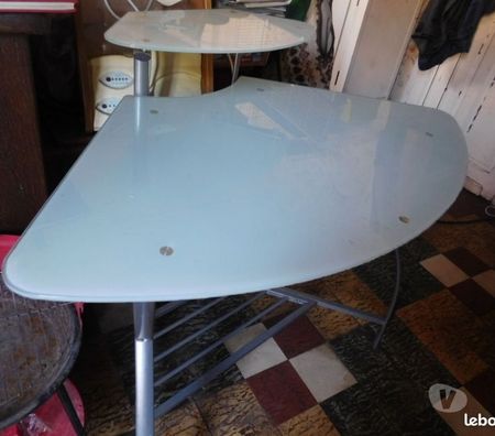 Ameublement & art de la table Nord Conde sur l'Escaut - 59163 - Photos Vivastreet Bureau informatique ou tv en verre idéal angles